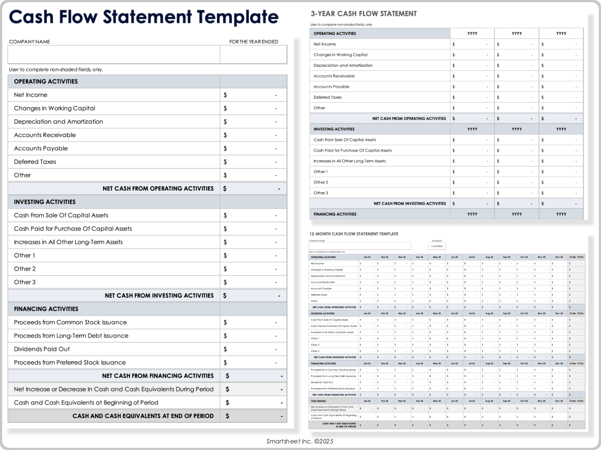 Cash Flow Statement Template