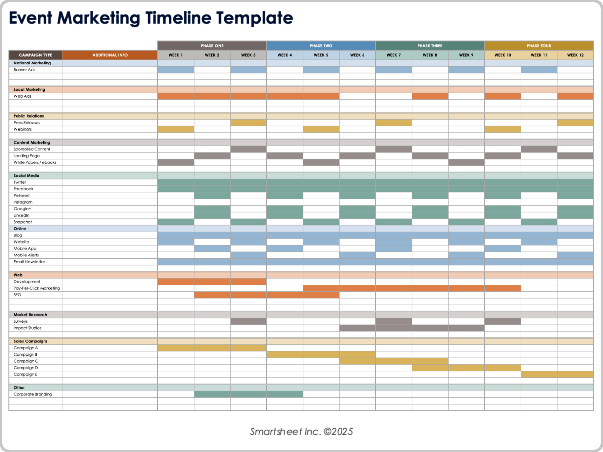 Event Marketing Timeline Template