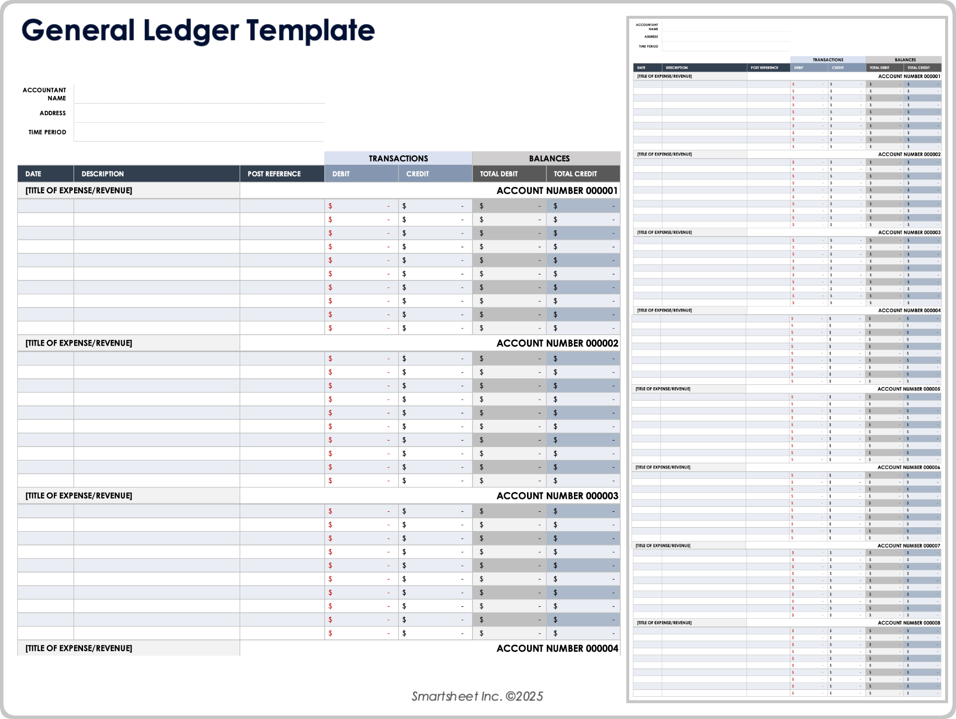 General Ledger Template