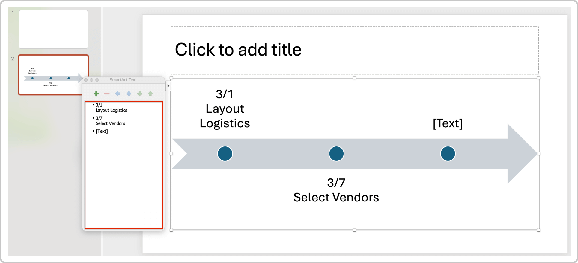 How to Make a Timeline in PowerPoint Enter Dates and Text