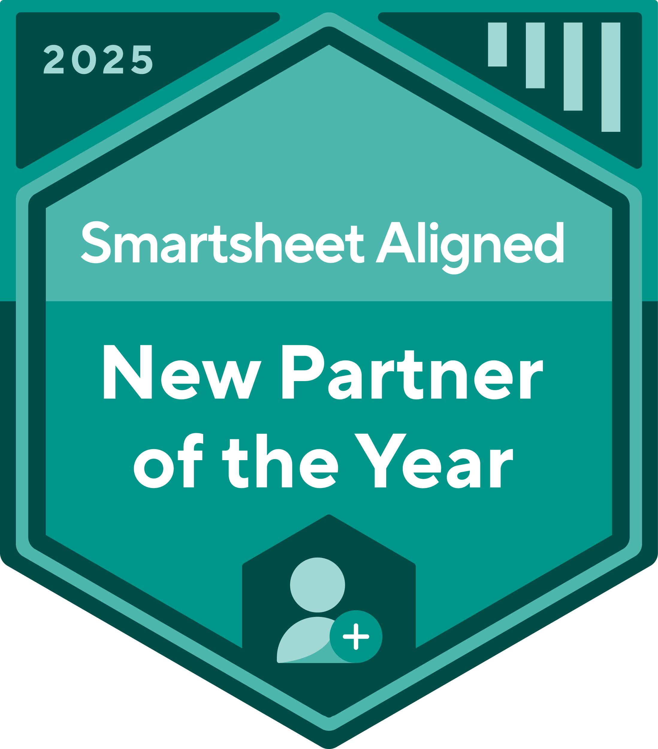 Smartsheet Aligned 2025 New Partner of the Year award