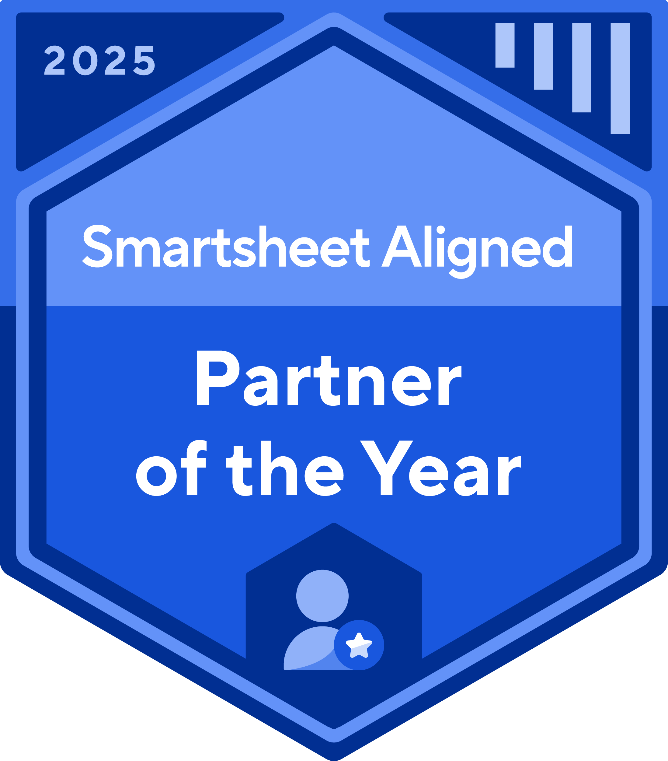 Smartsheet Aligned 2025 Partner of the Year award