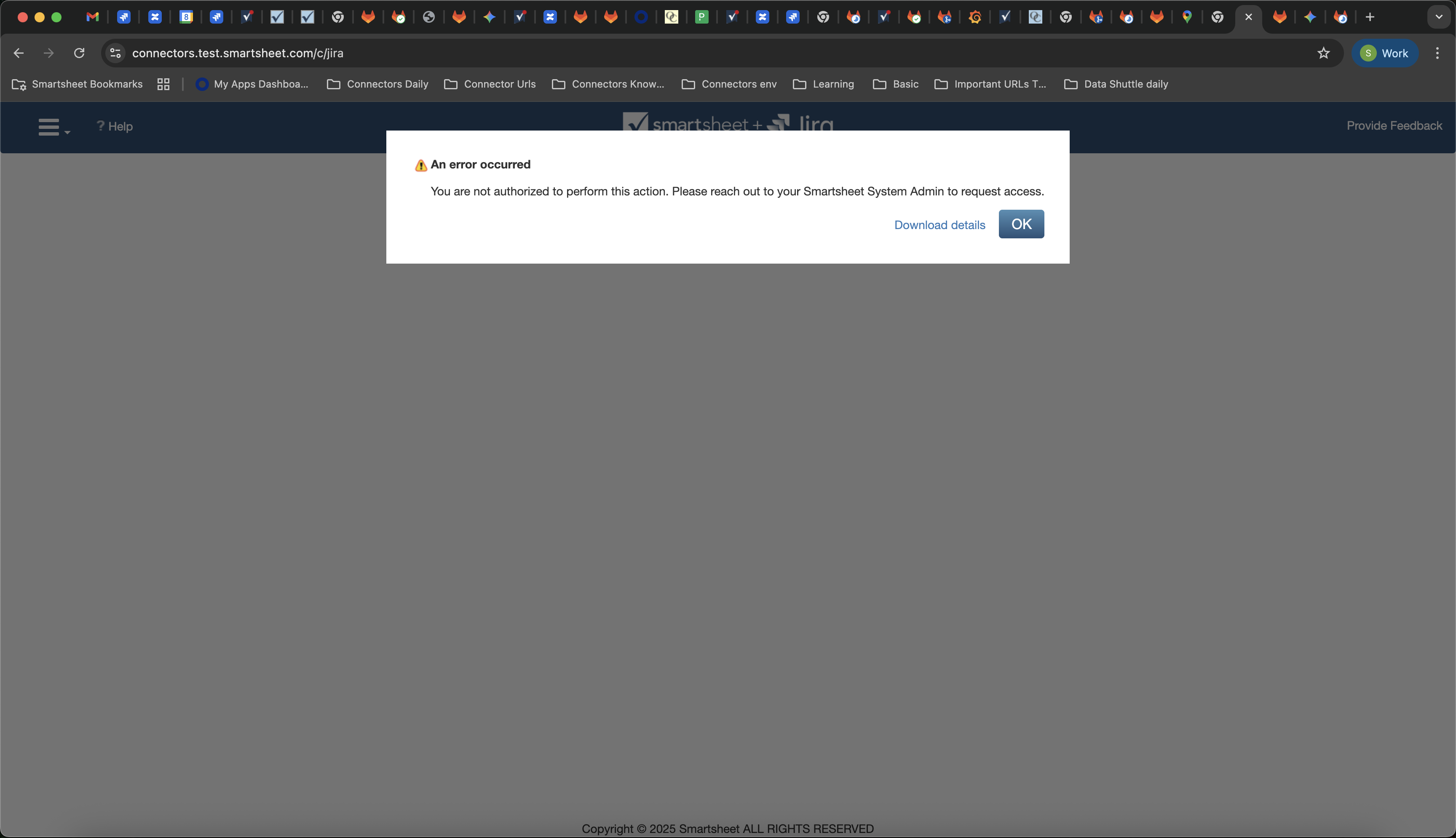 Jira and Salesforce Connector User Access Error Message