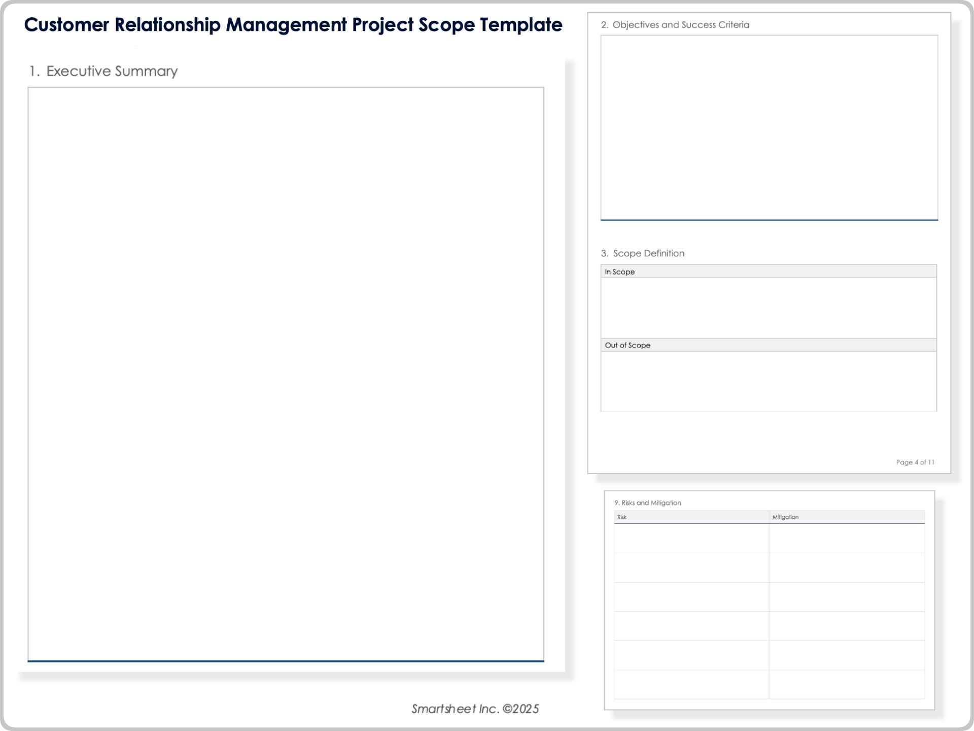 Customer Relationship Management Project Scope Template
