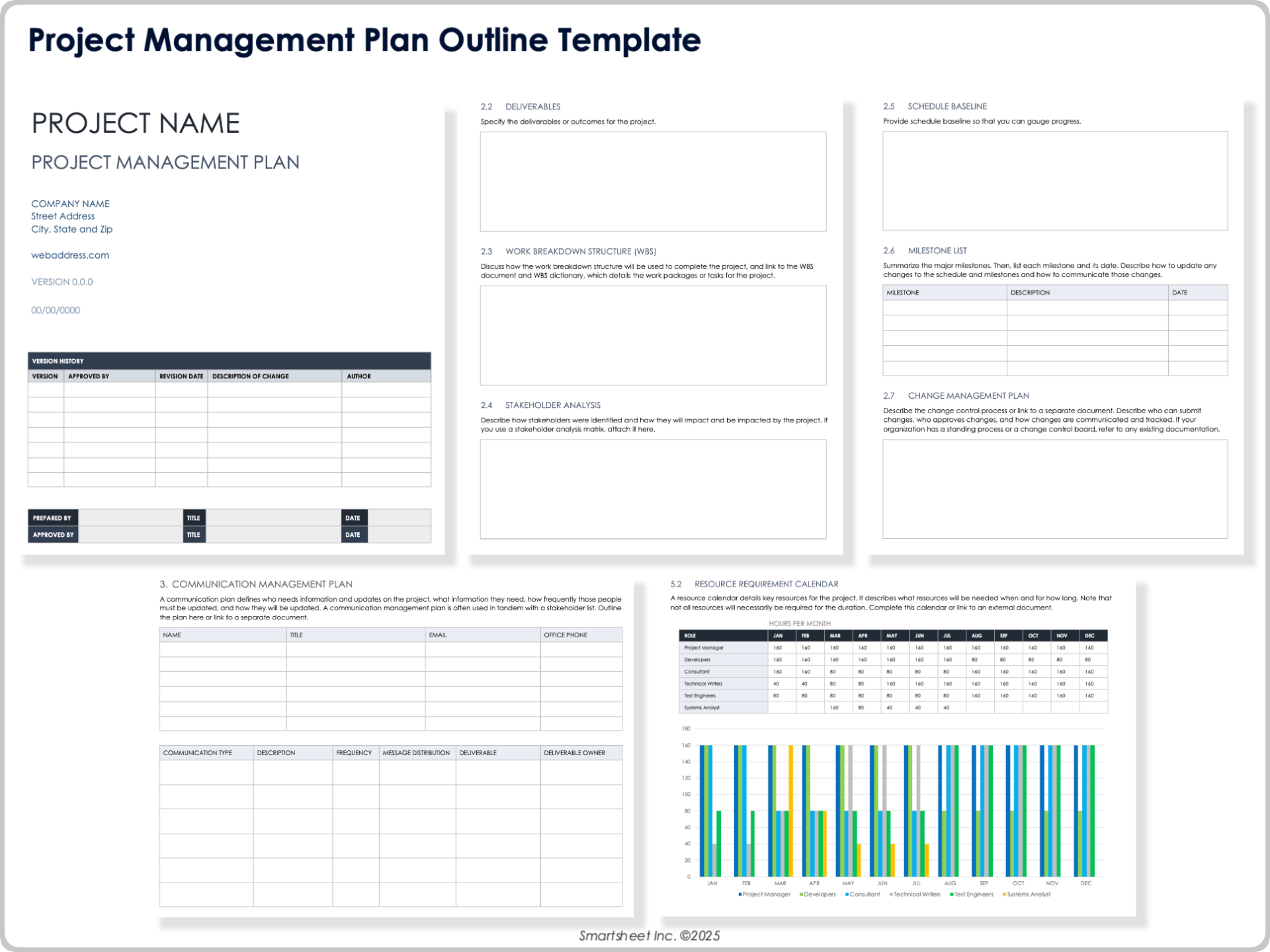 Project Management Plan Outline Template