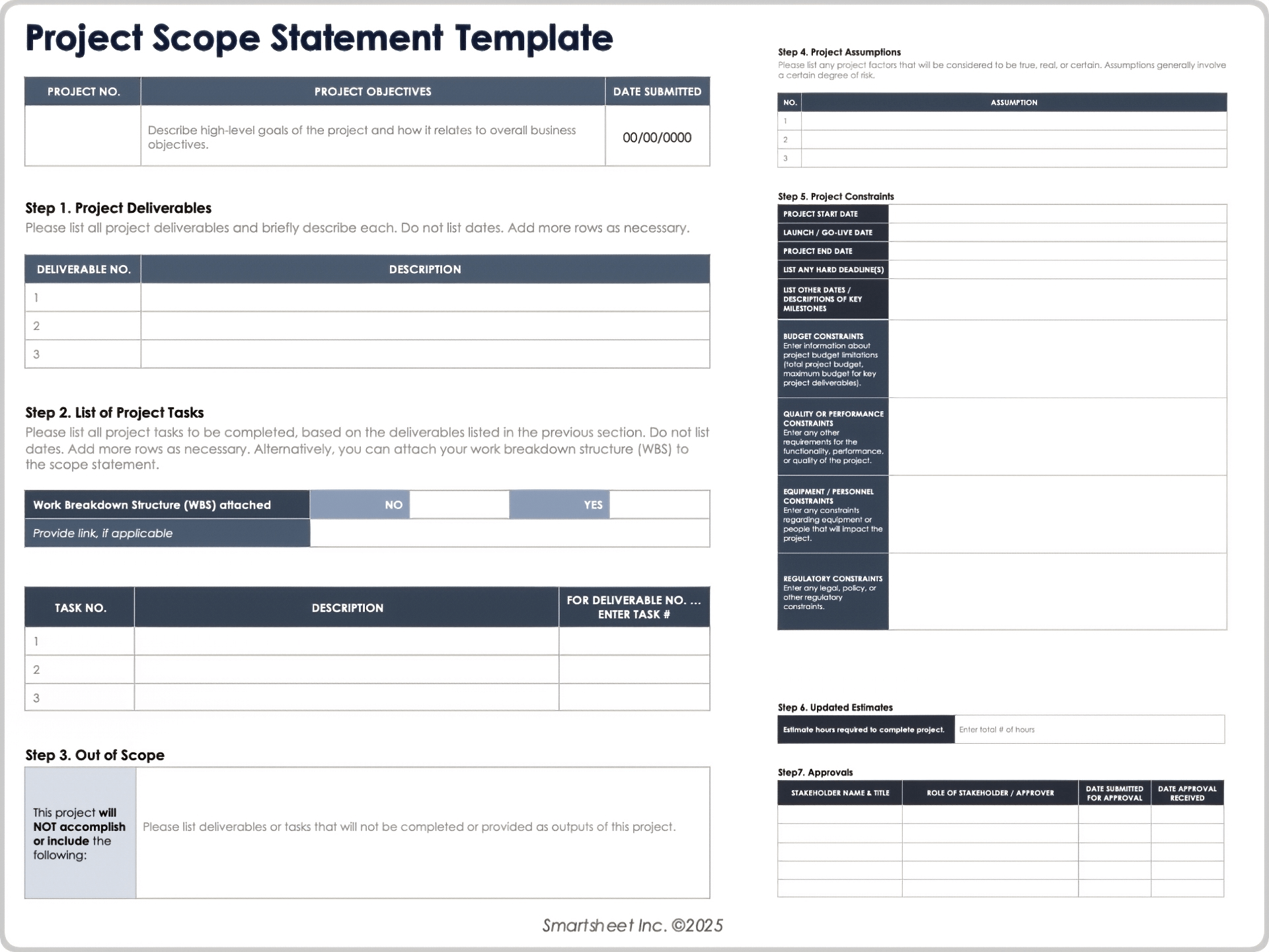 Project Scope Statement Template