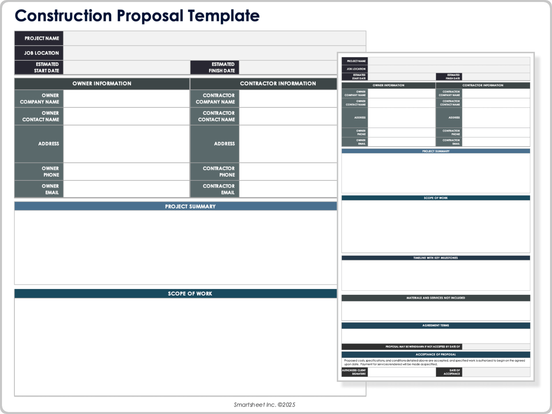 Construction Proposal Template