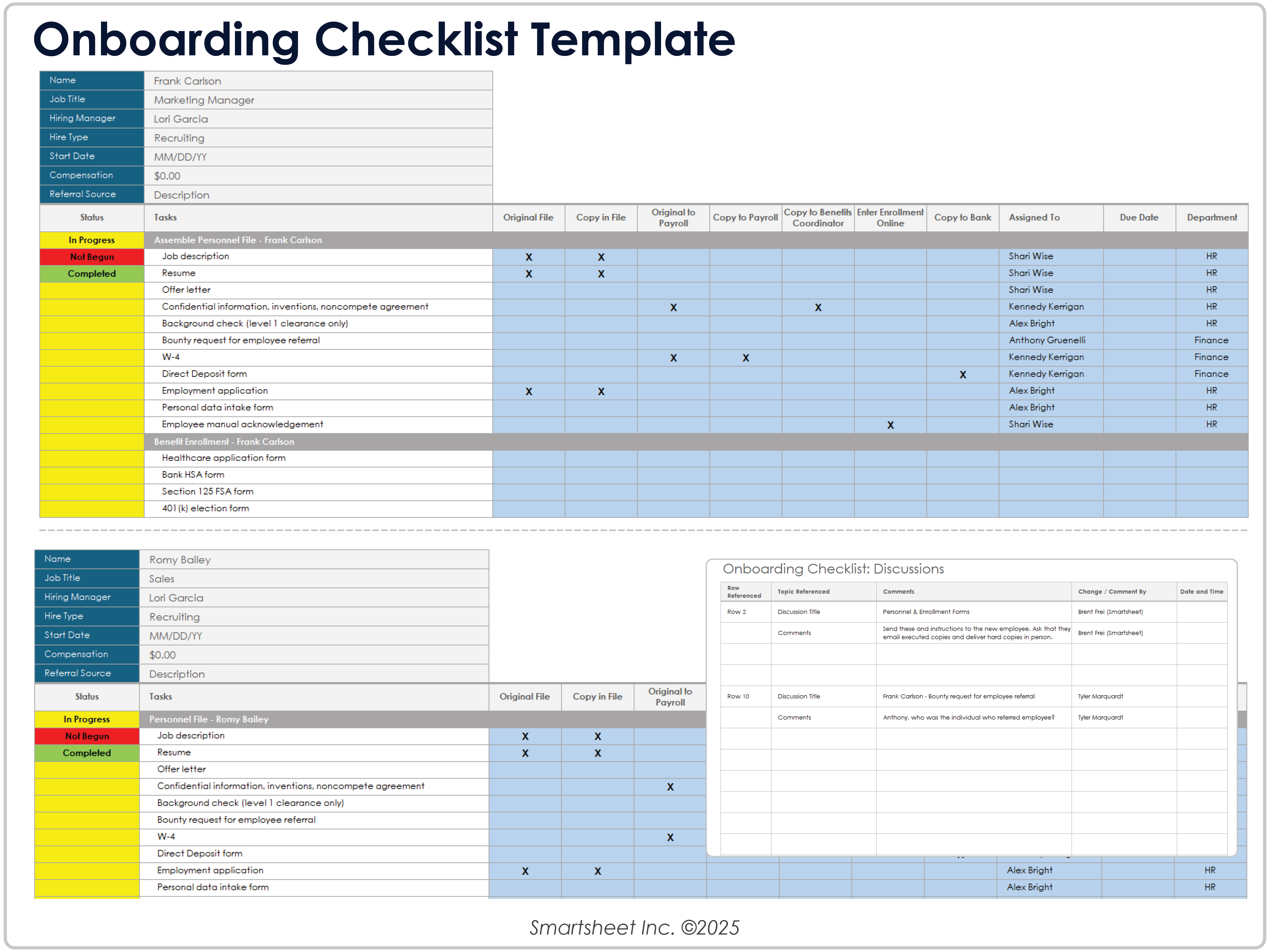 Onboarding checklist template