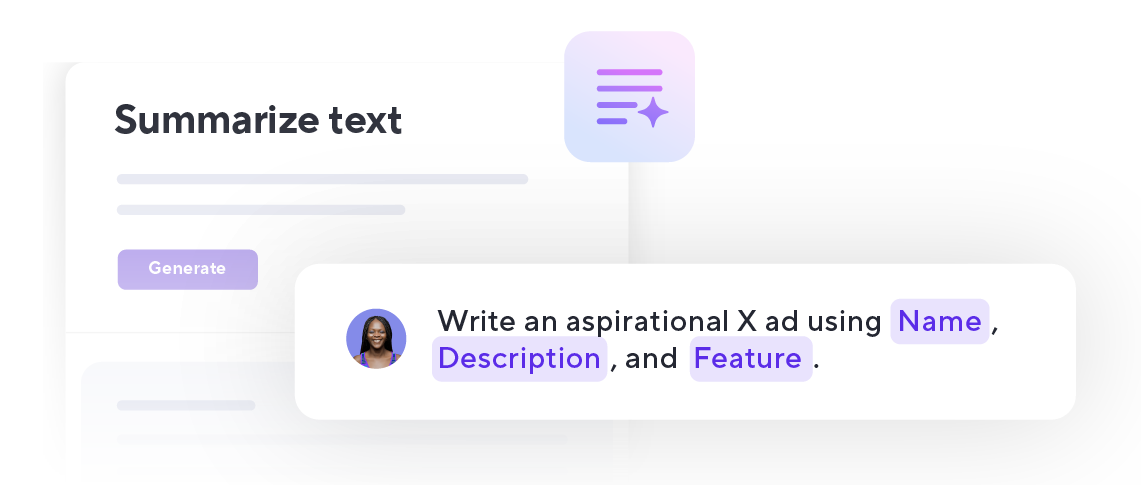 Smartsheet AI text and summarize feature
