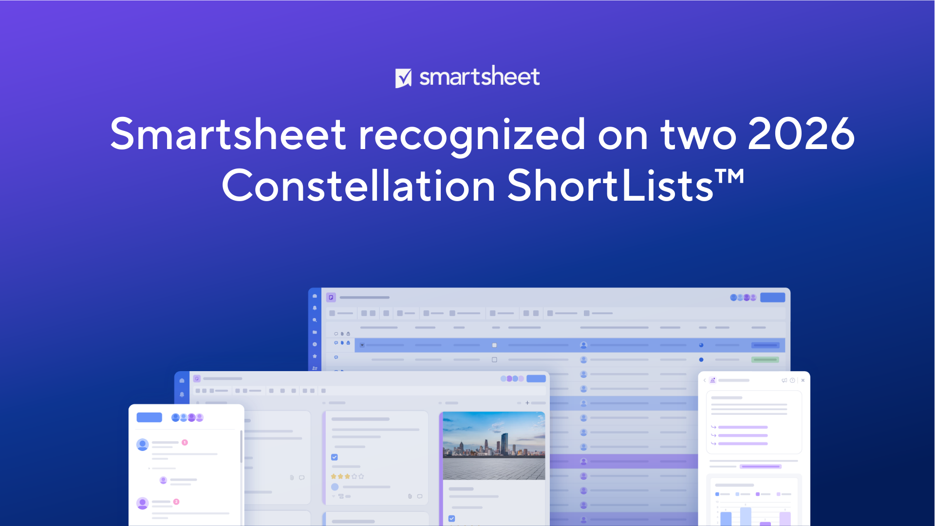Constellation ShortLists™ Highlights Smartsheet on Two Top Lists for 2026 