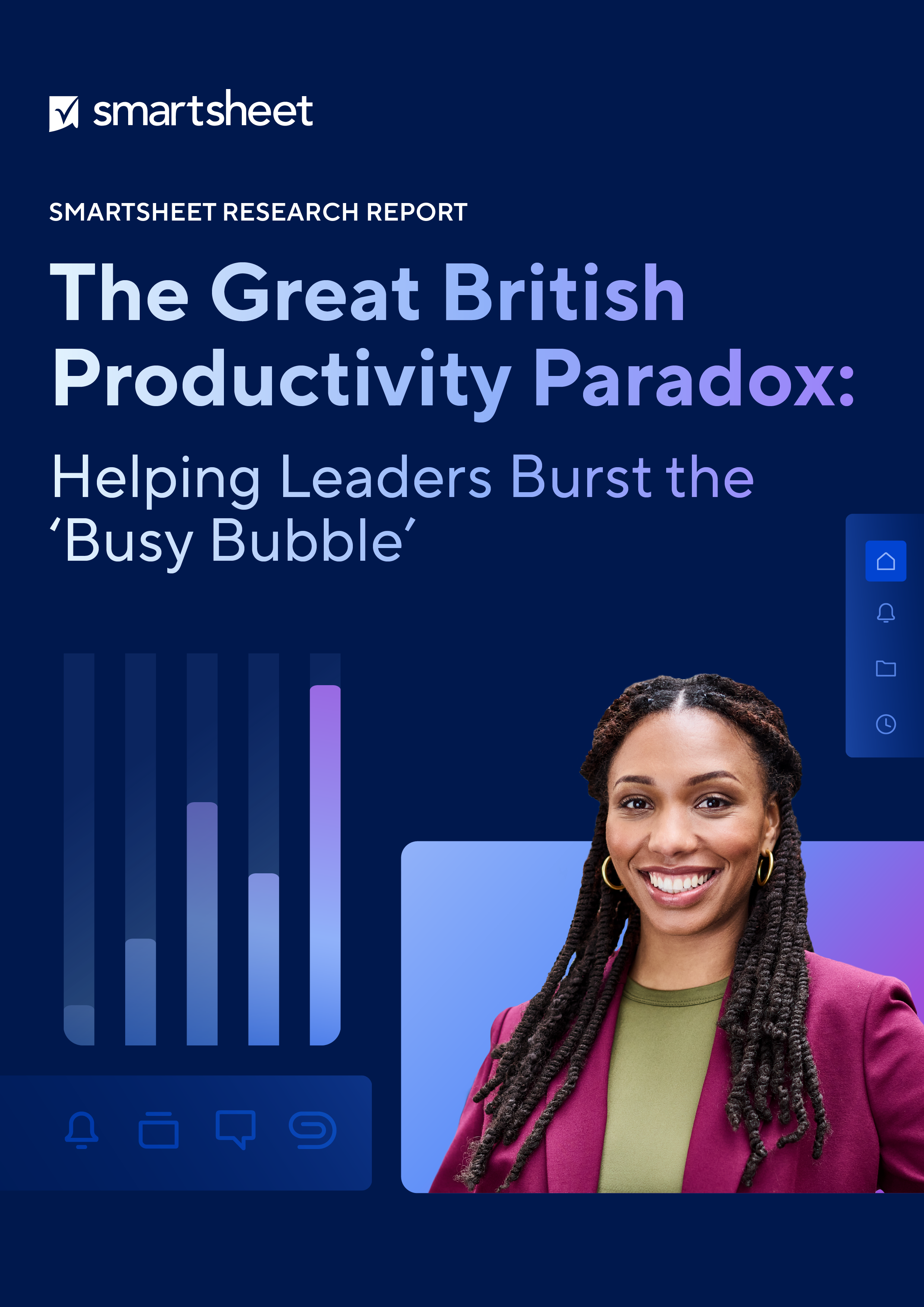 Smartsheet end of busy report front cover