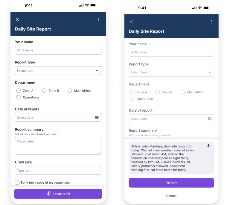 Intelligent Mobile Forms Fill
