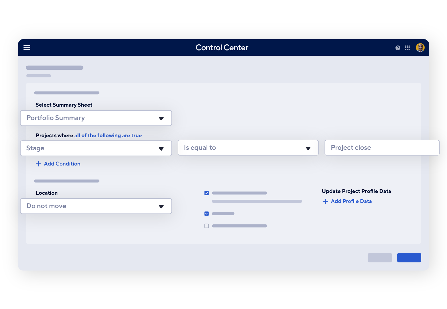 Smartsheet Control Center Project Archiving