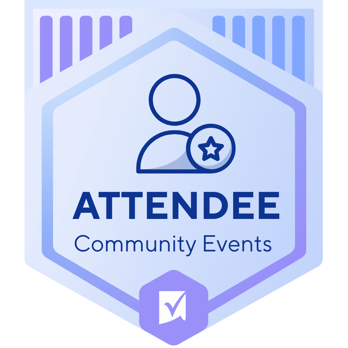 Community event attendee badge