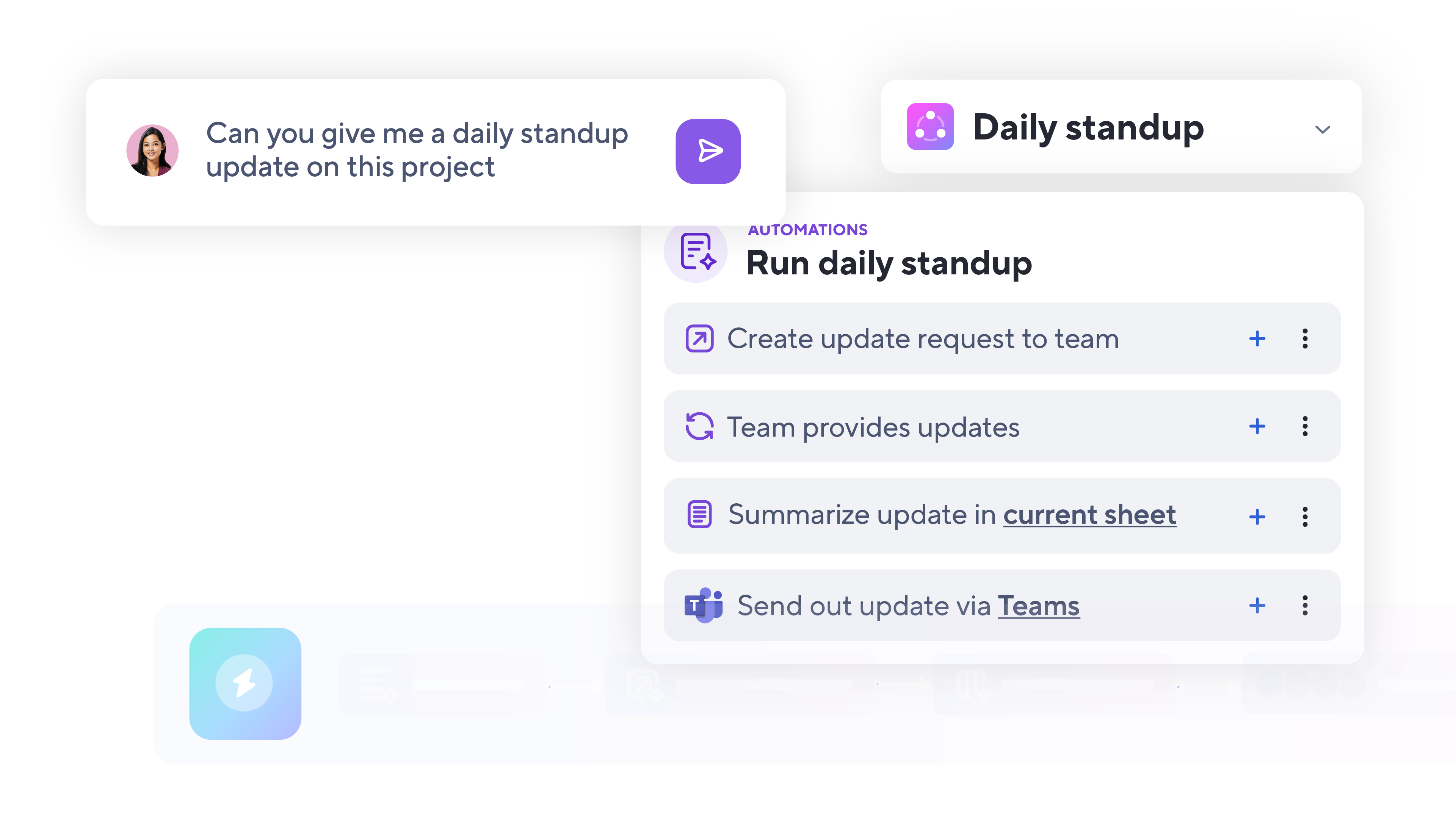 Smartsheet AI product screen