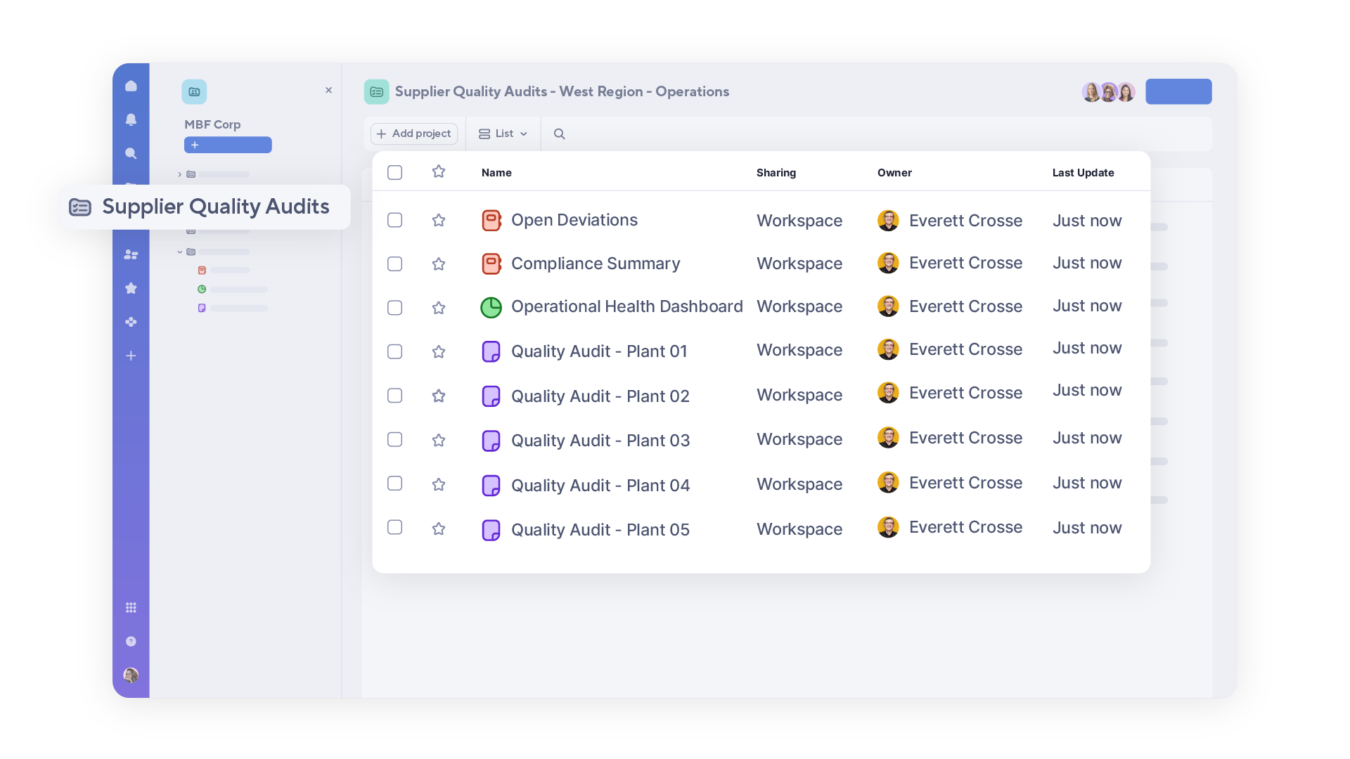 Product screen showing automated provisioning
