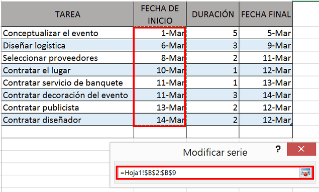 Cómo crear un diagrama de Gantt en Excel