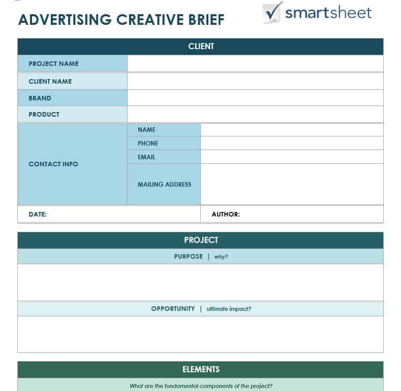 Marketing Brief Template Word