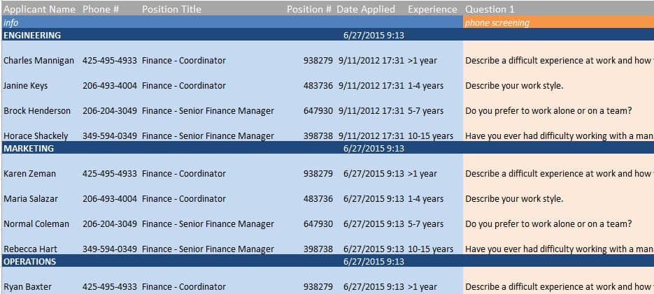 Free Human Resources Templates in Excel