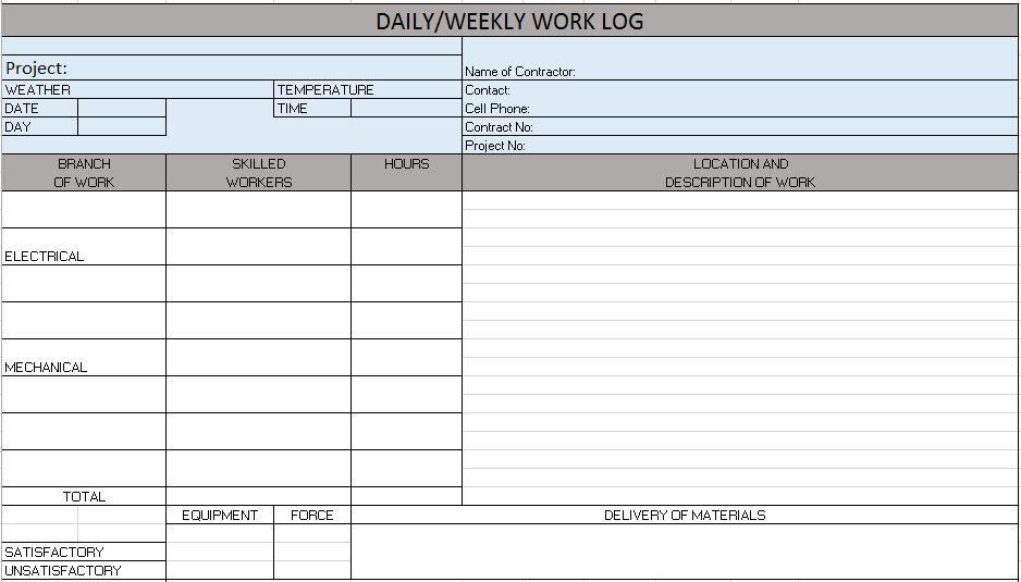 Log program. Программа Branch work. From Weekly to Daily delivery to Assembly.