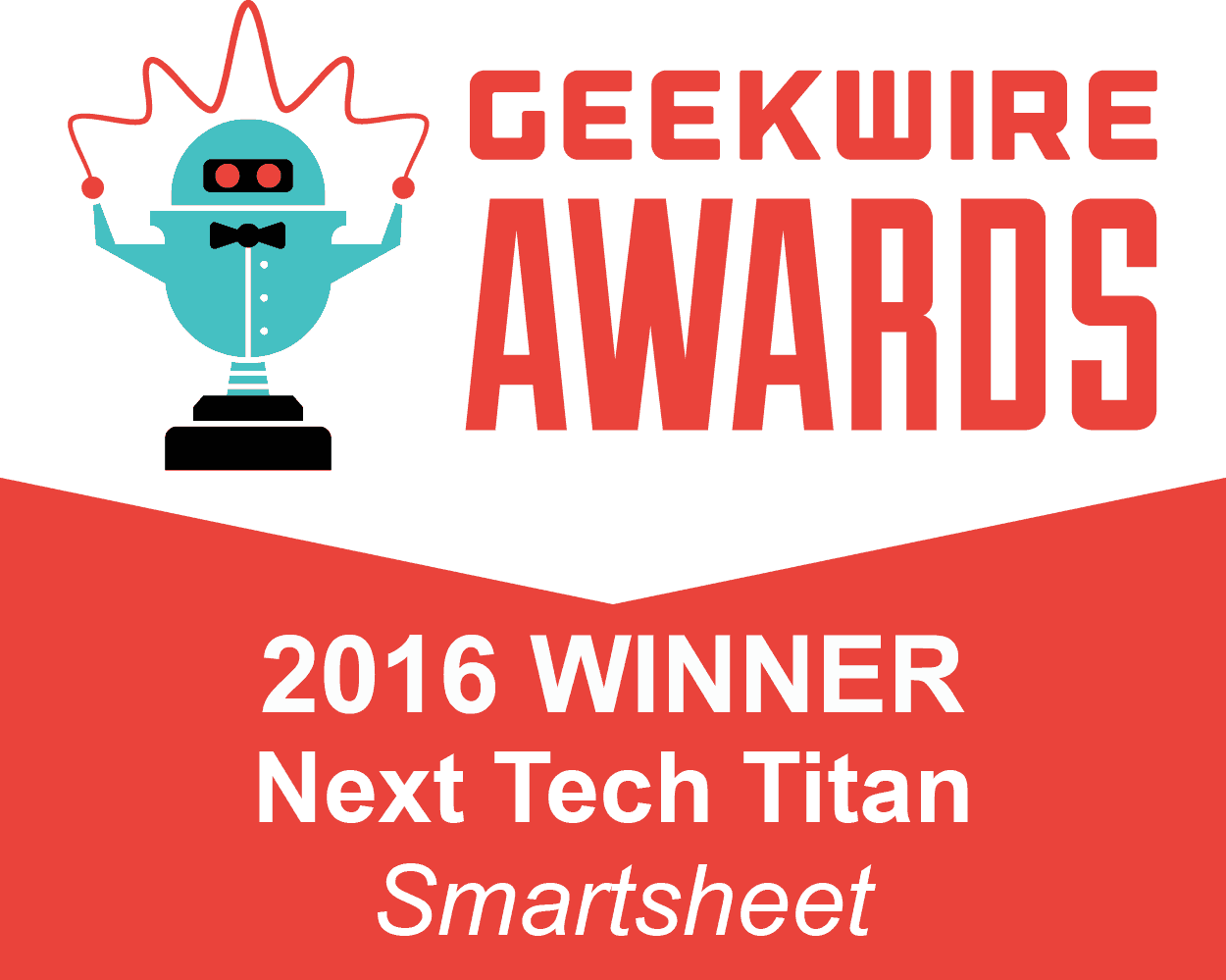 Vencedor do prêmio da publicação Geekwire 2016 como o Próximo Titã da Tecnologia
