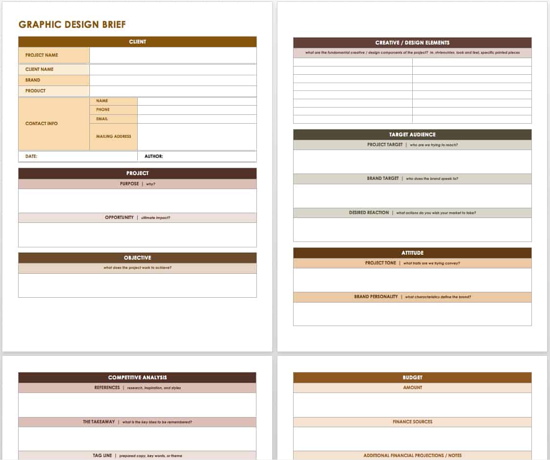Free Creative Brief Templates - Smartsheet