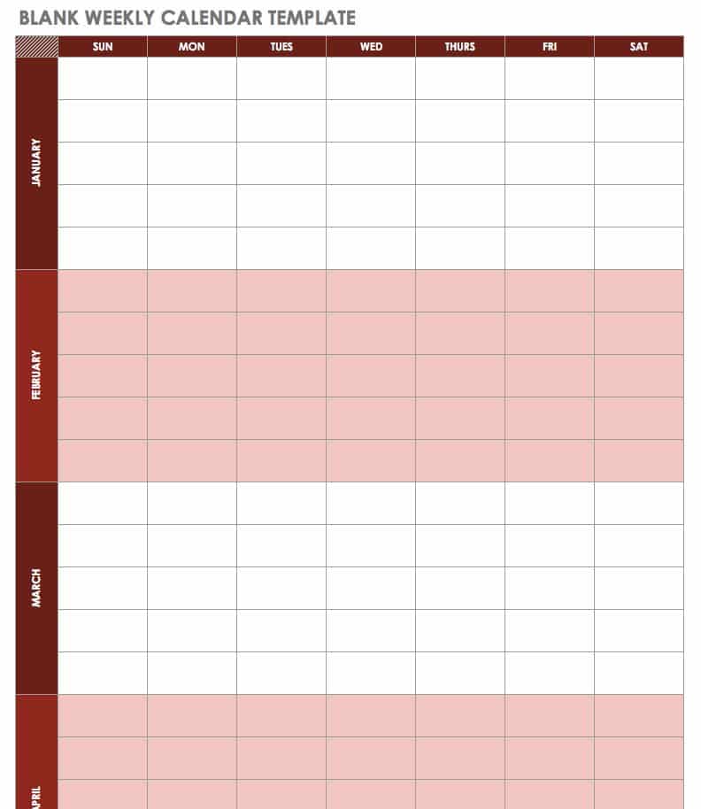 free excel calendar templates