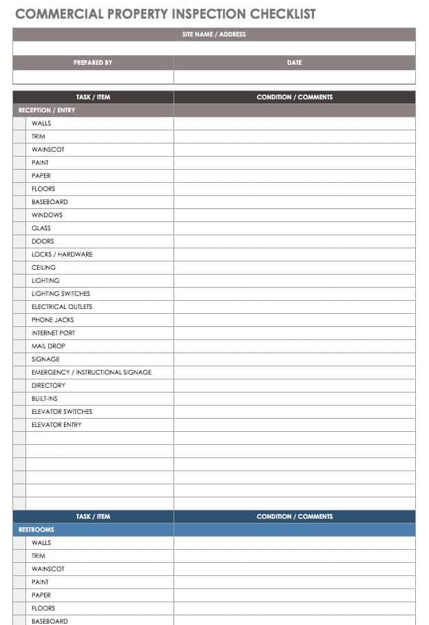 Pre inspection checklist nz