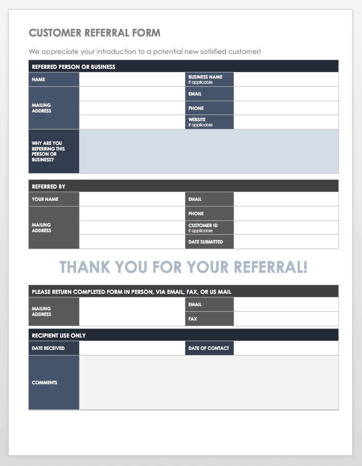 10 Free Referral Templates Smartsheet 2312