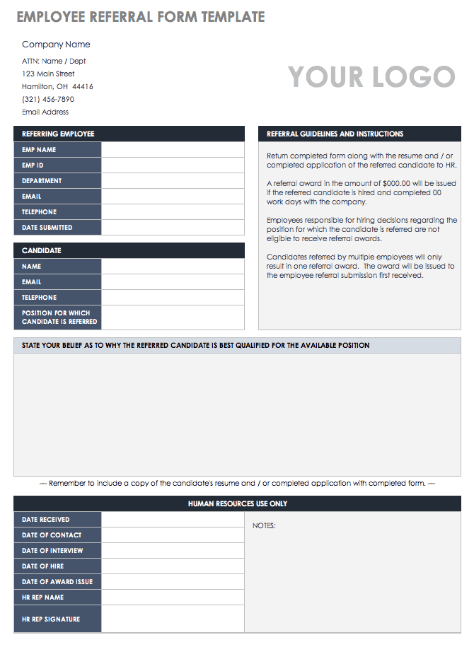 10 Free Referral Templates