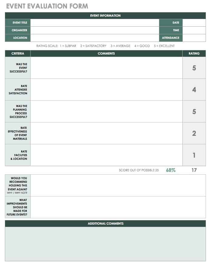 8  Event Planning Form Template DocTemplates