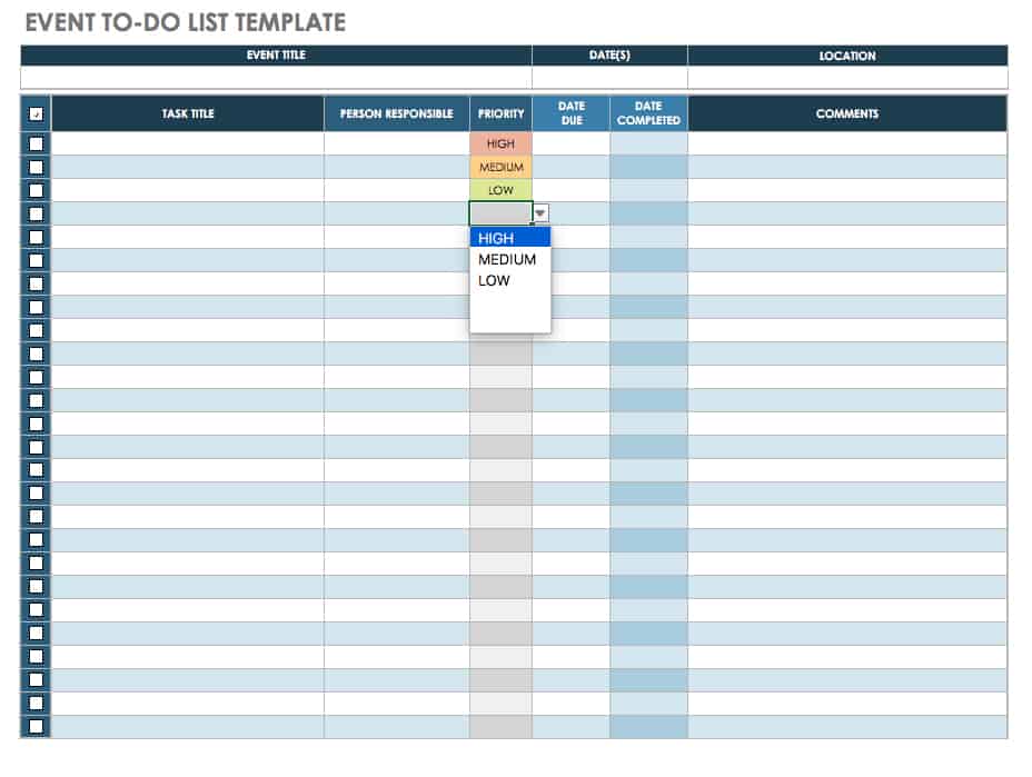 21 Free Event Planning Templates Smartsheet