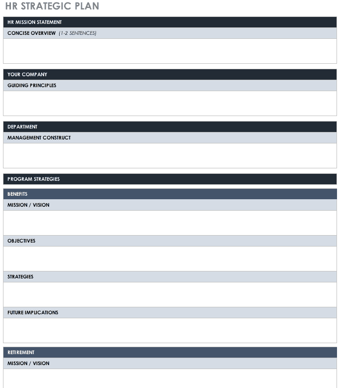 Free Strategic Planning Templates Smartsheet