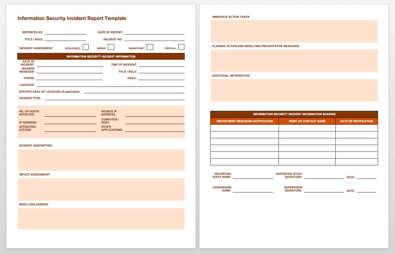 IC Information Security Incident Report