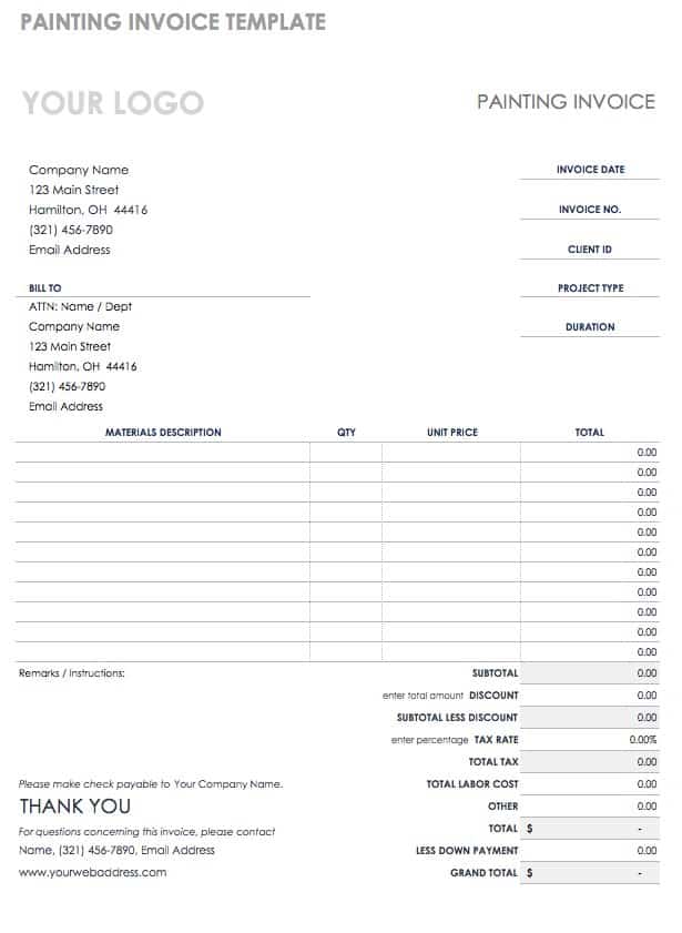 55 Free Invoice Templates