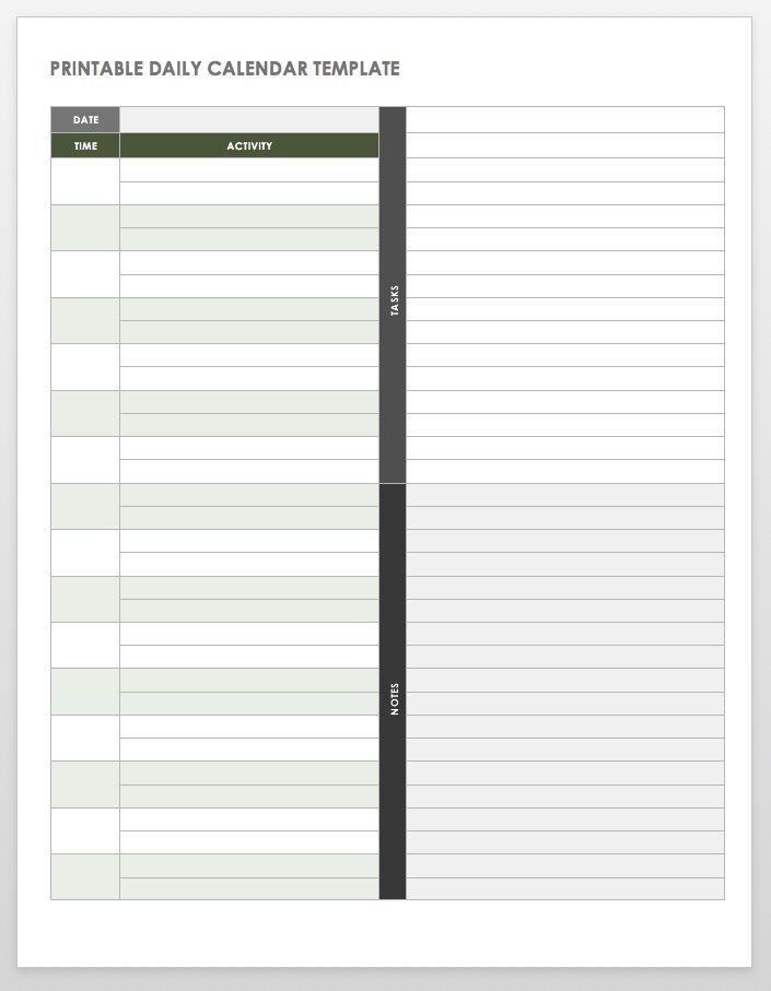 Daily Calendar Templates 11  Free Word Excel PDF Formats Samples