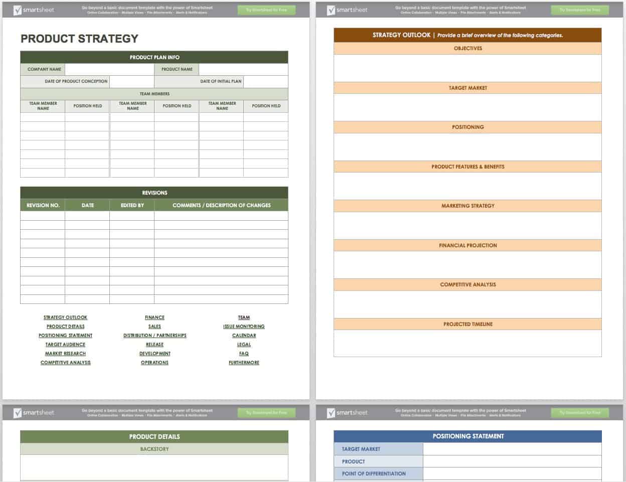 Free Product Management Templates Smartsheet