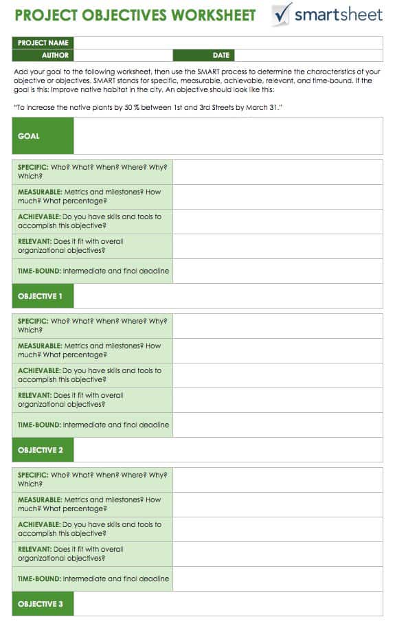 How to Write S.M.A.R.T. Project Objectives Smartsheet