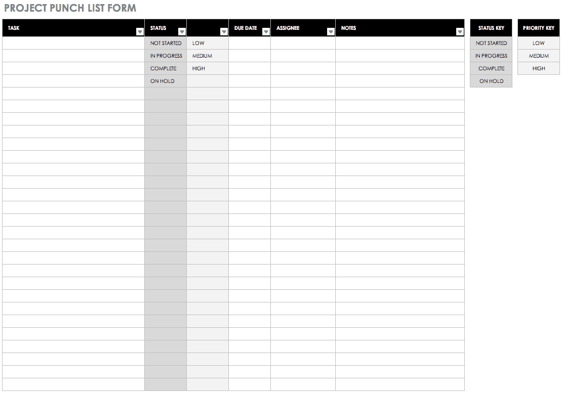 30 Free Task And Checklist Templates