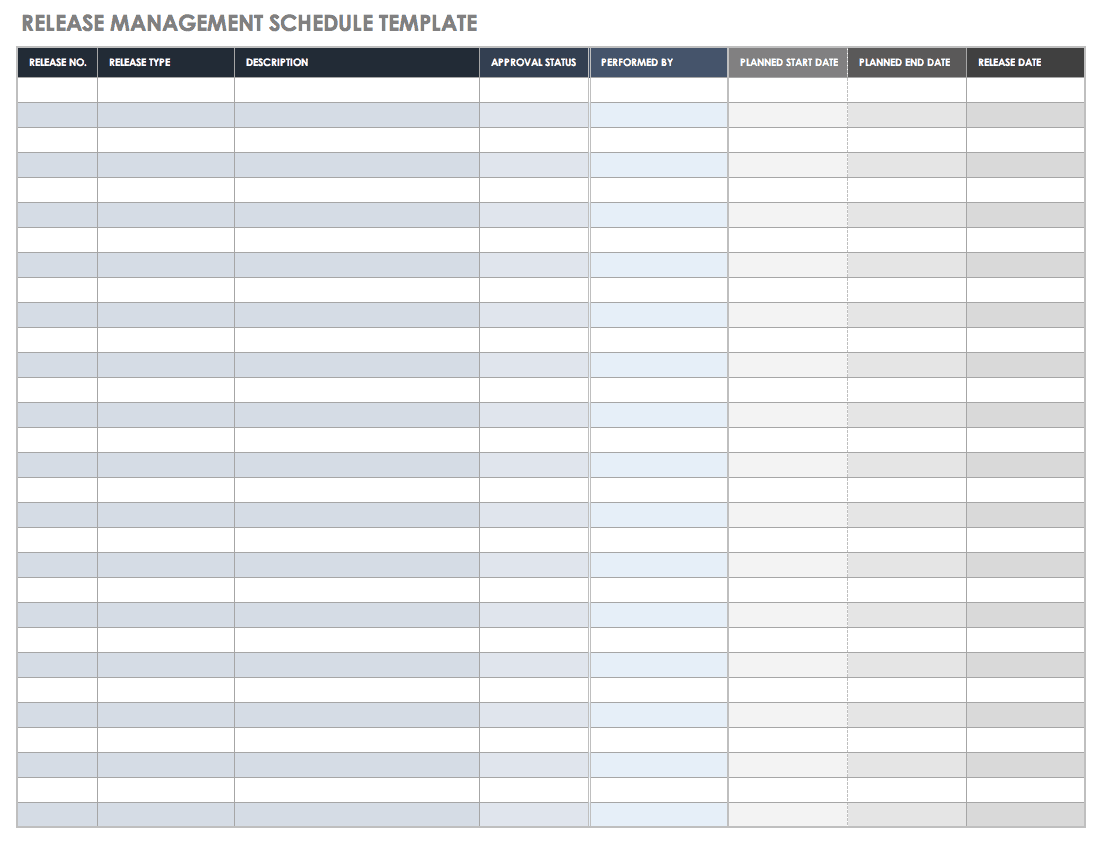 Release Management Template 5156