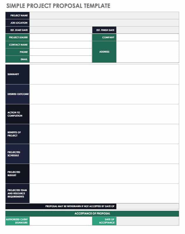 17 Free Project Proposal Templates + Tips | Smartsheet