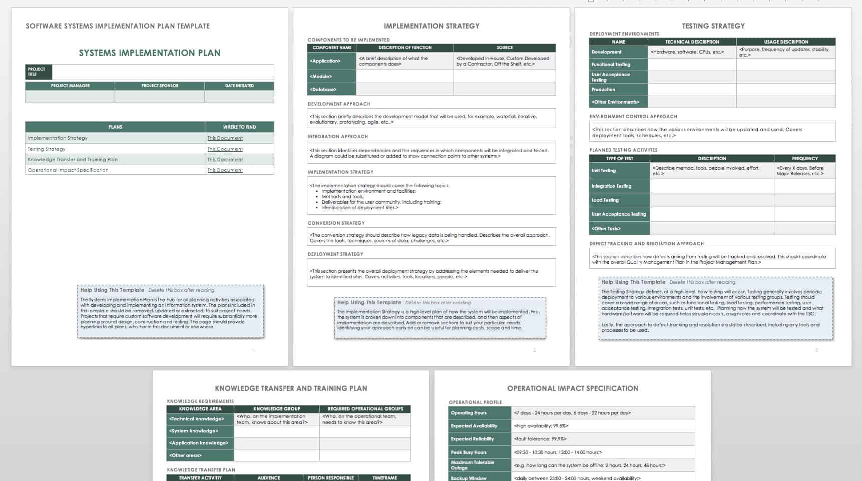 Software Implementation Plan Template