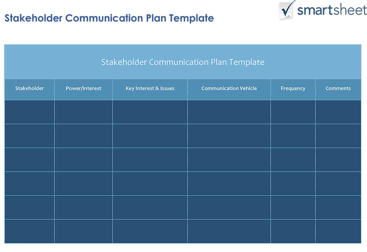 How To Create A Stakeholder Management Plan Smartsheet