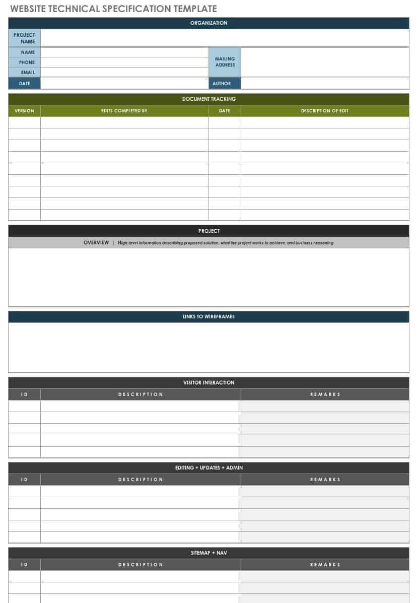 Functional Specification Template Word DocTemplates