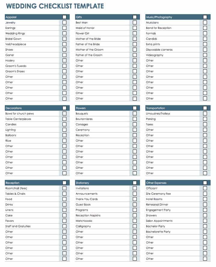 event planner template excel