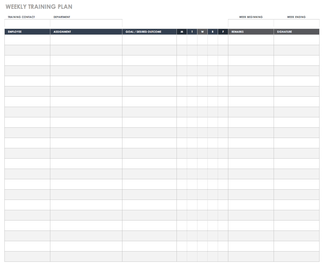 Free Training Plan Templates for Business Use | Smartsheet