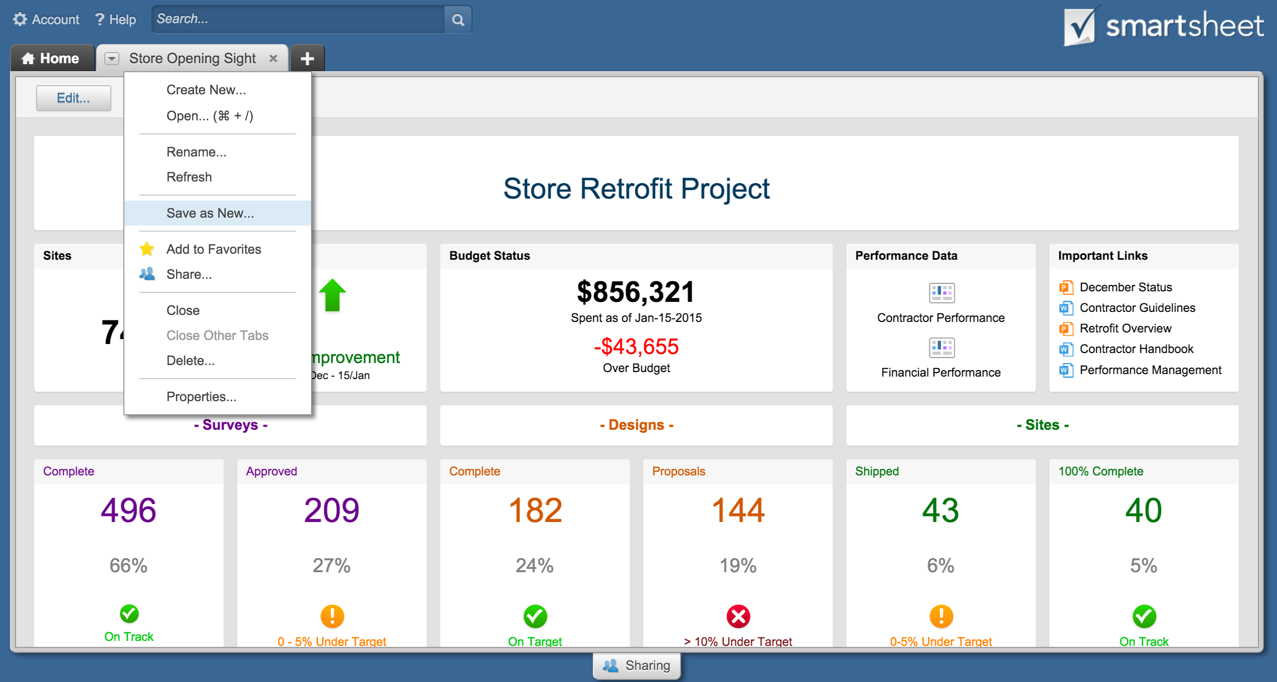 smartsheet project management templates