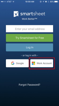Sign in with Microsoft credentials