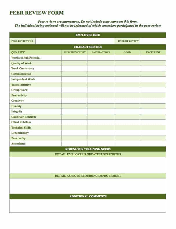 Free Employee Performance Review Templates Smartsheet