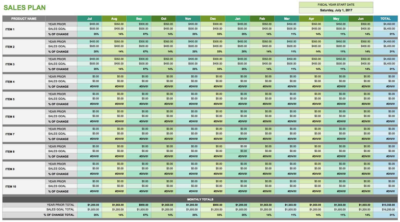 Microsoft Excel Spreadsheet